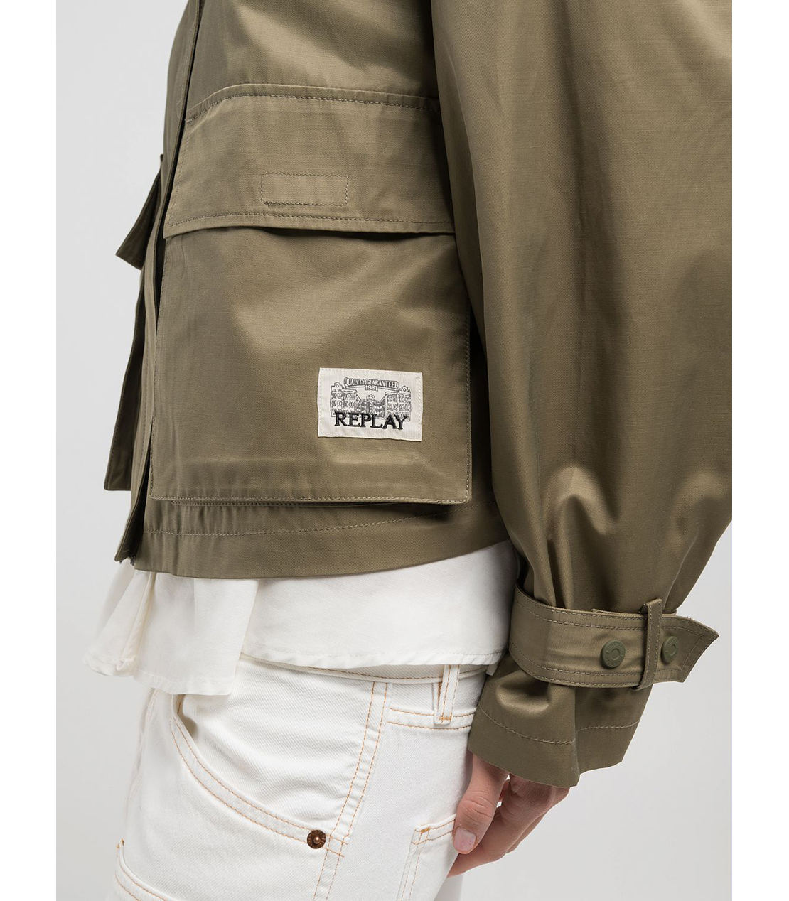 マキシポケット付きフルジップジャケット 詳細画像 オリーブ 7